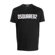 Zwart T-shirt S74Gd1158 S23009 Dsquared2 , Black , Heren