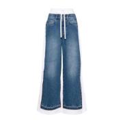 Vintage Blauw Katoen Denim Jeans Jean Paul Gaultier , Blue , Dames