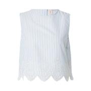 Gestreepte witte blouse Only , Multicolor , Dames