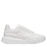 Witte Leren Court Sneakers Alexander McQueen , White , Dames
