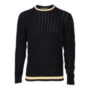 Blauw/Geel Katoenen Crew Neck Sweatshirt Golden Goose , Blue , Heren