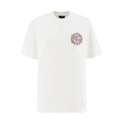 Bloemen Pegasus Crewneck Katoenen T-shirt Etro , White , Dames