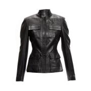 Pre-owned Leather outerwear Gucci Vintage , Black , Dames