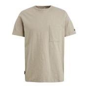 Slub Katoen Regular Fit T-shirt Cast Iron , Green , Heren