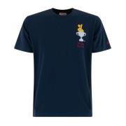 Homer Blauw T-Shirt Saint Barth , Blue , Heren