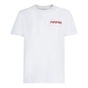 katoenen t-shirt met patch Marni , White , Heren