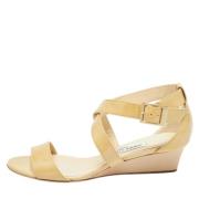 Pre-owned Leather sandals Jimmy Choo Pre-owned , Yellow , Dames