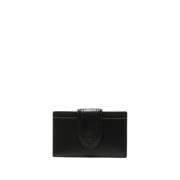 Zwarte Portemonnee met Gedrukt Logo Jacquemus , Black , Dames