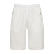 Katoenen blend shorts met zakken Barba , White , Heren