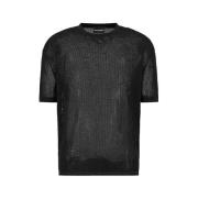 Korte Mouw Ronde Hals T-Shirt Emporio Armani , Black , Heren