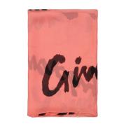 Zijden Monogram Logo Gedrukte Sjaal Givenchy , Pink , Dames