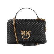 Chevron Lady Love Bag Puff Pinko , Black , Dames