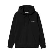 Script Borduurwerk Hoodie Carhartt Wip , Black , Heren