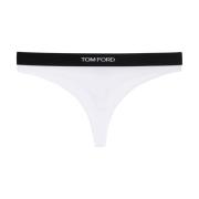 Witte Logo Tailleband String Tom Ford , White , Dames