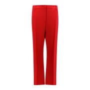 Rode zijden broek met ritssluiting Valentino , Red , Dames