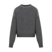 Sprankelende Crew Neck Sweater Brunello Cucinelli , Gray , Dames