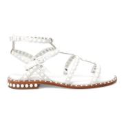 Witte Steenversierde Gladiator Sandalen ASH , White , Dames