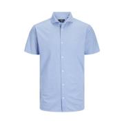 Pique Short Sleeve Shirt Jack & Jones , Blue , Heren