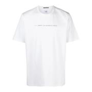 Metropolis Wit Ronde Hals T-shirt Print C.p. Company , White , Heren