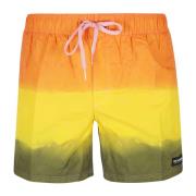 Tie-Dye Zwembroek Sundek , Yellow , Heren