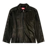 Hybrid denim and leather jacket Diesel , Black , Heren
