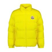 Gewatteerde Pufferjas met hoge kraag Moncler , Yellow , Heren