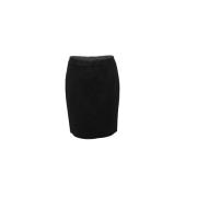 Pre-owned Polyester bottoms Armani Pre-owned , Black , Dames