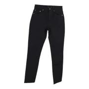 Pre-owned Cotton jeans Yves Saint Laurent Vintage , Black , Dames