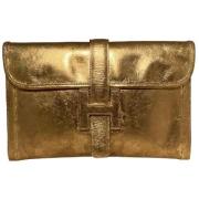 Pre-owned Canvas clutches Hermès Vintage , Yellow , Dames