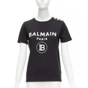 Pre-owned Cotton tops Balmain Pre-owned , Black , Dames