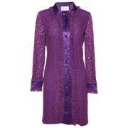 Pre-owned Lace dresses Gucci Vintage , Purple , Dames