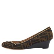 Pre-owned Canvas sandals Fendi Vintage , Brown , Dames