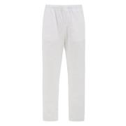 Witte Linen Ventura Broek Aspesi , White , Heren