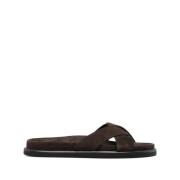 Bruine Sandaal Slippers P.a.r.o.s.h. , Brown , Dames