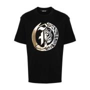 Zwart Logo T-shirt en Polo Just Cavalli , Black , Heren