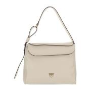 Love Birds Leren Tas Klep Sluiting Pinko , White , Dames