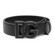 Logo Riem Zwart Dolce & Gabbana , Black , Heren