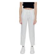 Linnen Rechte Broek Only , White , Dames