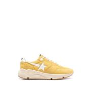 Geel/Witte Sneakers Panel Ontwerp Ronde Neus Golden Goose , Yellow , H...