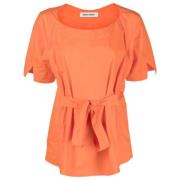 Flame Orange Renee Blouse Henrik Vibskov , Orange , Dames