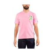 Heren Casual T-shirt Saint Barth , Pink , Heren