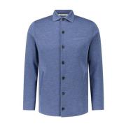 Overshirt van zuivere wol Maurizio Baldassari , Blue , Heren