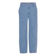 Licht Indigo Denim Hoge Taille Broek Henrik Vibskov , Blue , Heren