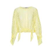 Semi-Transparante Lint Blouse Henrik Vibskov , Yellow , Dames