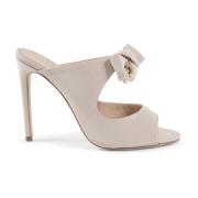 Bow Embellished High Heel Mule Dee Ocleppo , Beige , Dames