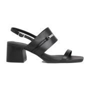 Zwarte platte sandalen voor vrouwen Calvin Klein , Black , Dames