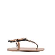 Leren Zebraprint Sandalen Dee Ocleppo , Multicolor , Dames