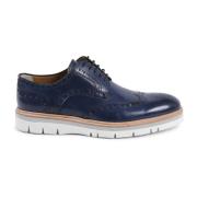 Donkerblauwe Leren Brogue Schoenen Dee Ocleppo , Blue , Heren