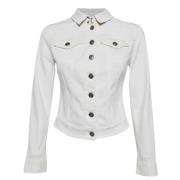 Pre-owned Denim outerwear Burberry Vintage , White , Dames