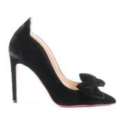 Velvet Bow Pump Dee Ocleppo , Black , Dames